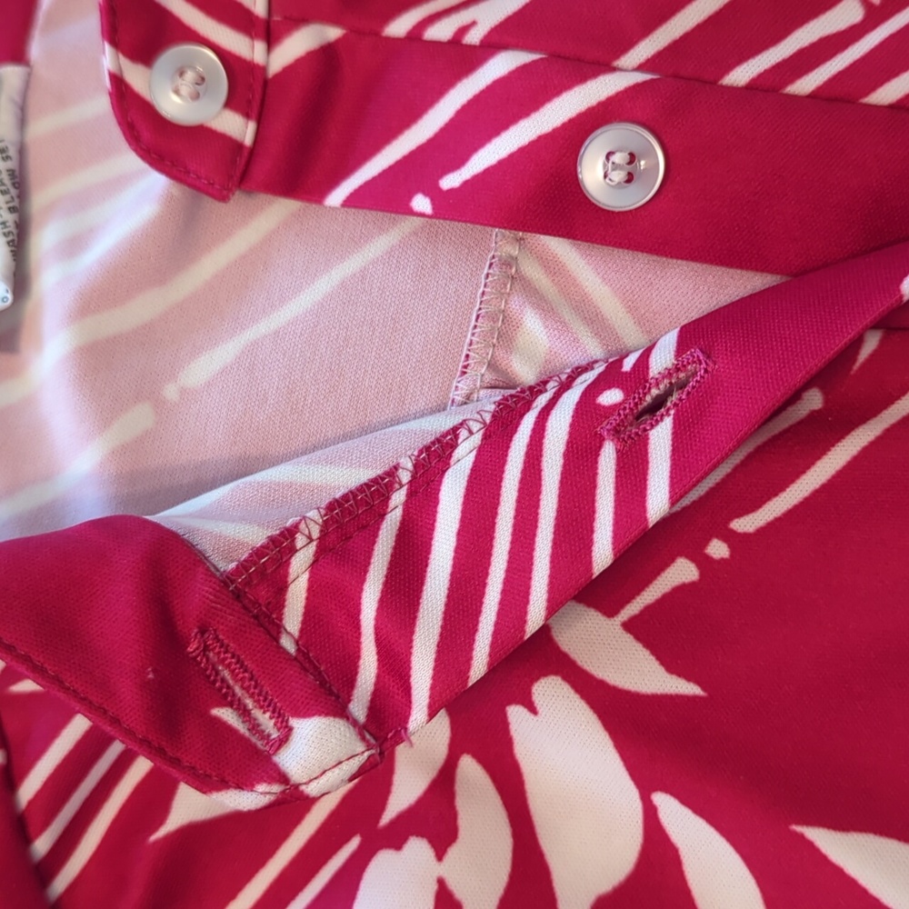 Alfred Dunner Pullover LS Blouse 14 Red Pink White - Picture 12 of 12